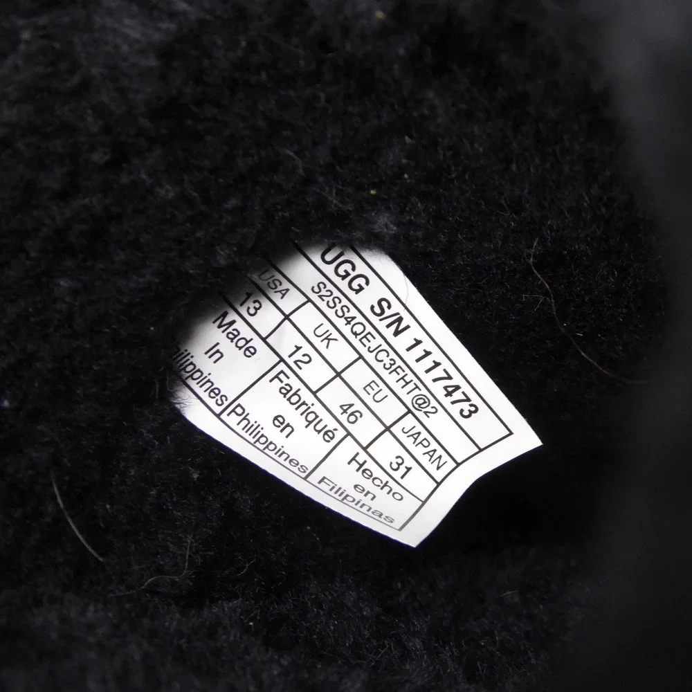 UGG Mens Fluff You Slide Slippers Black F19821A Size 13